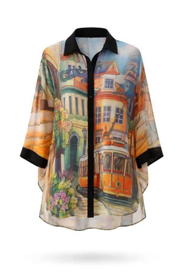 Scenic Art Print Oversized Tunic