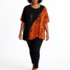 file_918.jpg Elegant Asymmetrical Orange Snakeskin Print Blouse