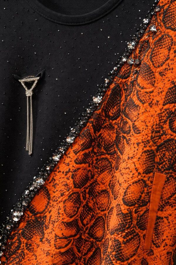 file_920.jpg Elegant Asymmetrical Orange Snakeskin Print Blouse