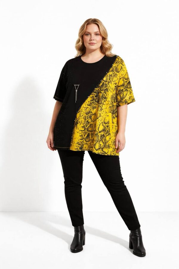 file_921.jpg Elegant Asymmetrical Orange Snakeskin Print Blouse