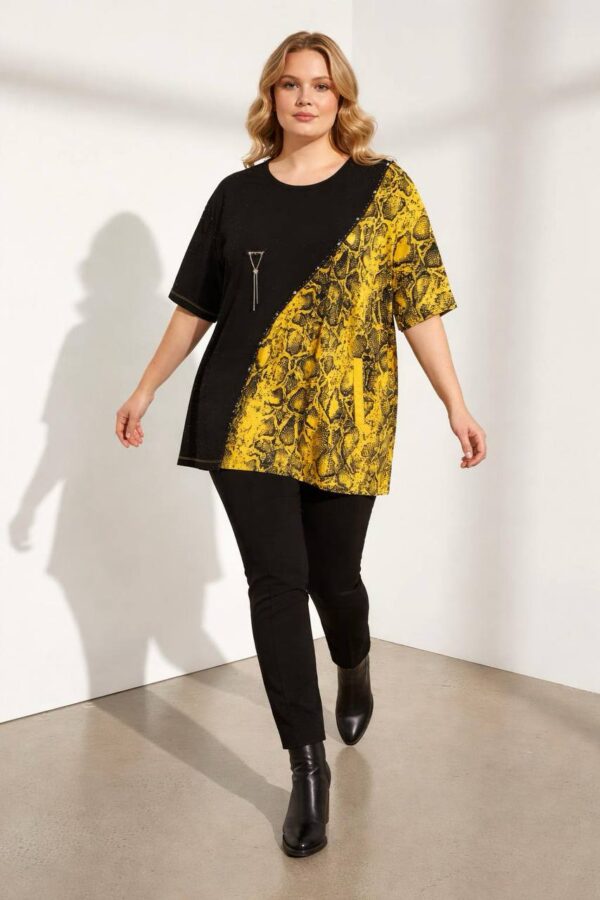 file_922.jpg Elegant Asymmetrical Orange Snakeskin Print Blouse