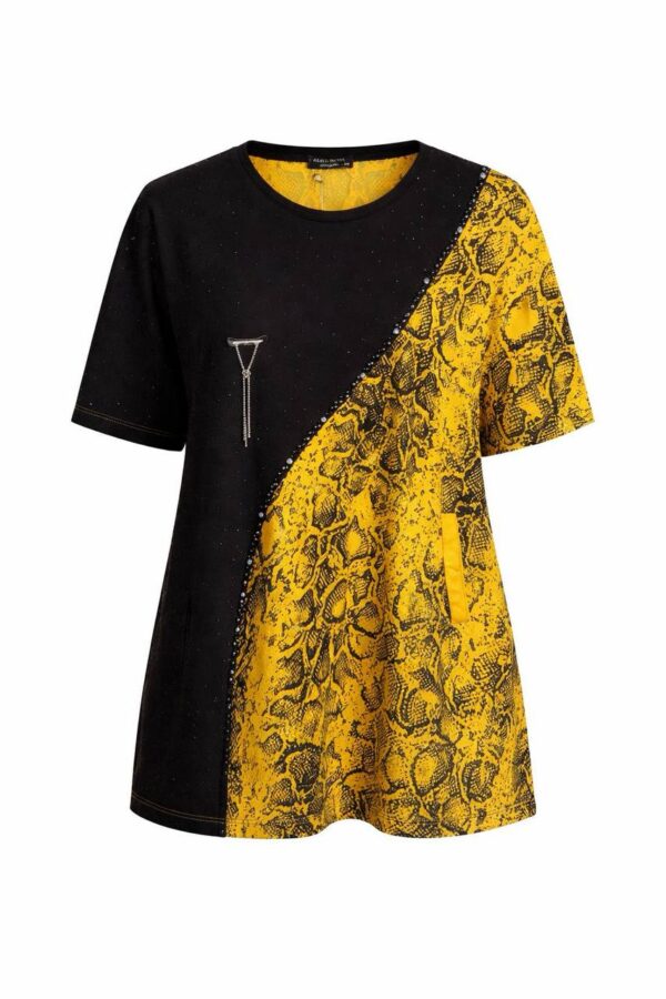 file_924.jpg Elegant Asymmetrical Orange Snakeskin Print Blouse