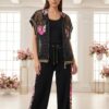 Women's 3-Piece Mesh Vest and Jogger Set
