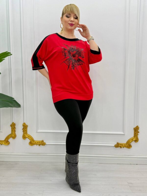 Women's Graphic Print Batwing Sleeve Blouse