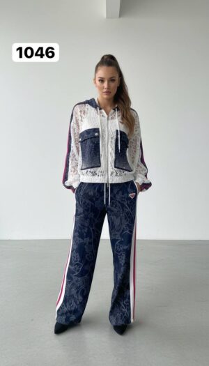 file_2174-1.jpg Women's Floral and Lace Three-Piece Tracksuit Set