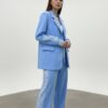 Women's Striped Blazer and Trousers Two-Piece Set