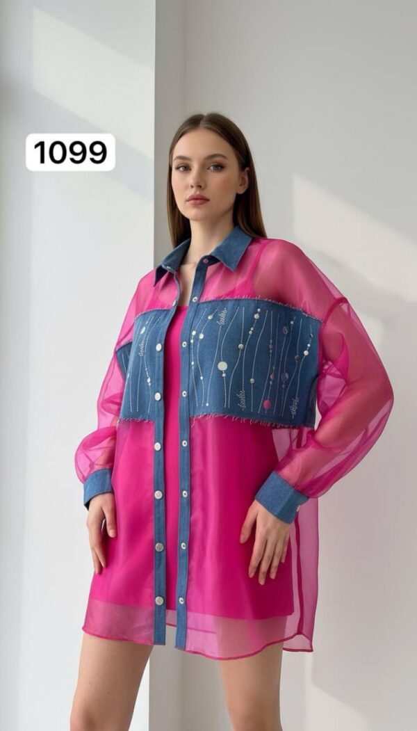 file_2303.jpg Two-Piece Mini Dress and Sheer Denim Jacket Set