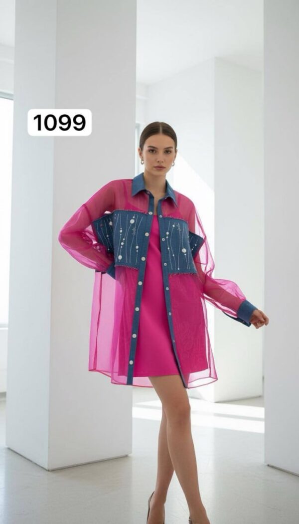 file_2304.jpg Two-Piece Mini Dress and Sheer Denim Jacket Set