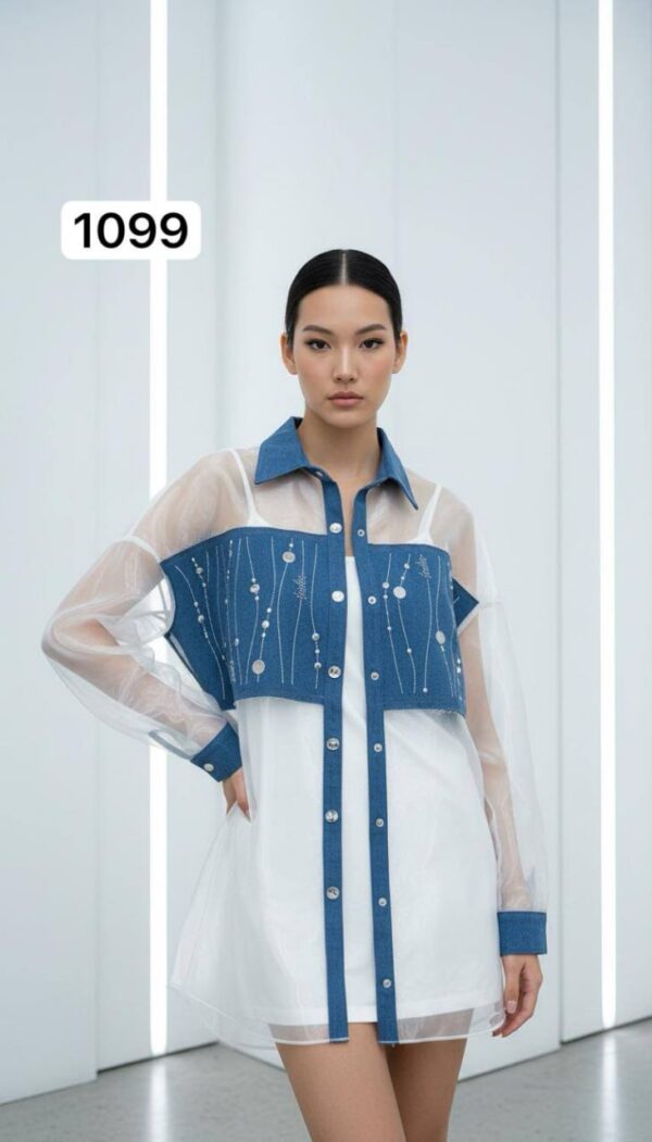 file_2307.jpg Two-Piece Mini Dress and Sheer Denim Jacket Set