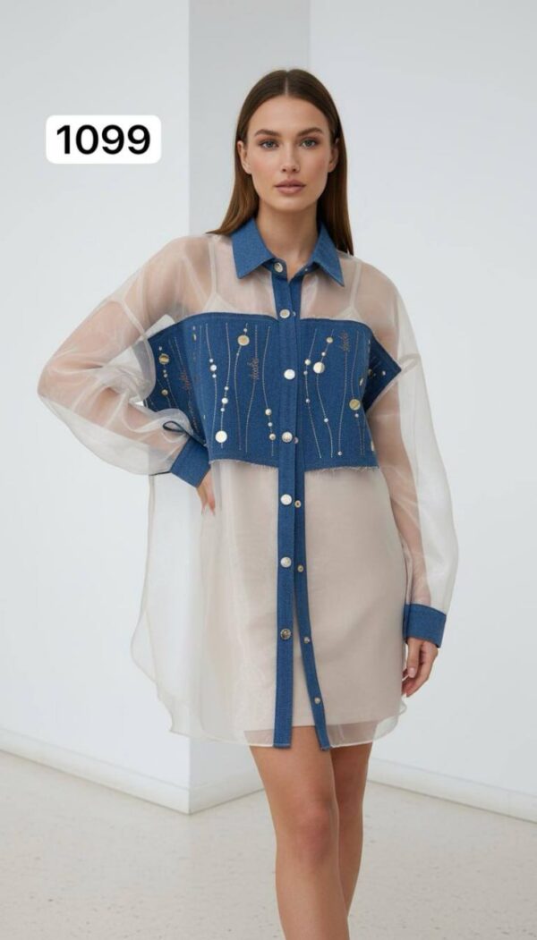 file_2310.jpg Two-Piece Mini Dress and Sheer Denim Jacket Set