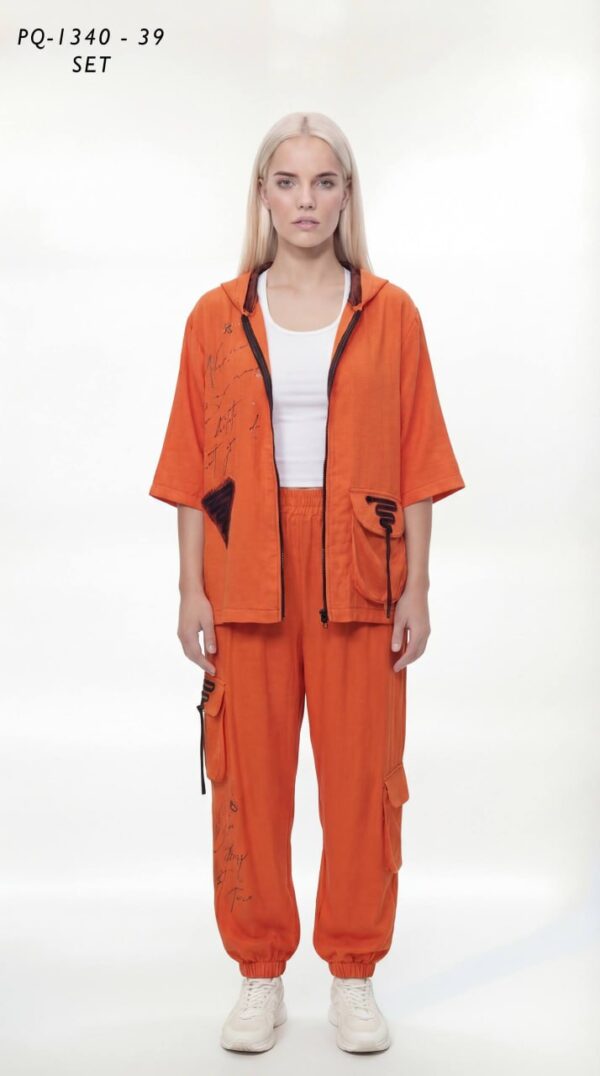 Women's Urban Zip Hoodie and Cargo Pants Set