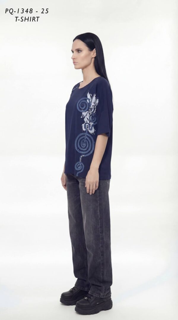 file_2363.jpg Women's Embellished Graphic Relaxed Fit Blouse