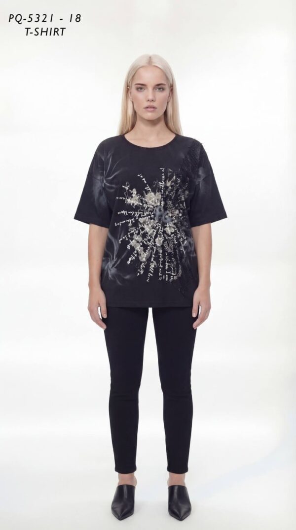 file_2390.jpg Premium Graphic Oversized T-Shirt with Mesh Detail
