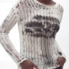 file_2403-1.jpg Women's Distressed Long Sleeve Abstract Knit Top