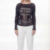 file_2408.jpg Women's Distressed Long Sleeve Abstract Knit Top
