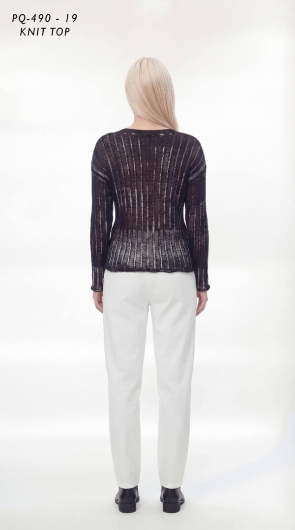 file_2409.jpg Women's Distressed Long Sleeve Abstract Knit Top