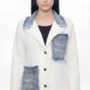 file_2444.jpg Women's Distressed Denim Patch Two-Piece Jacket Set