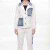 file_2445.jpg Women's Distressed Denim Patch Two-Piece Jacket Set