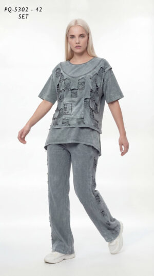 file_2448-1.jpg Women's Distressed Acid Wash Two-Piece Streetwear Set