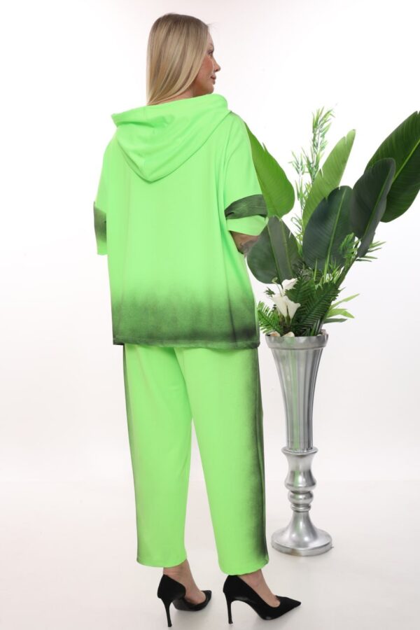 Graffiti Print Short-Sleeve Hoodie Set