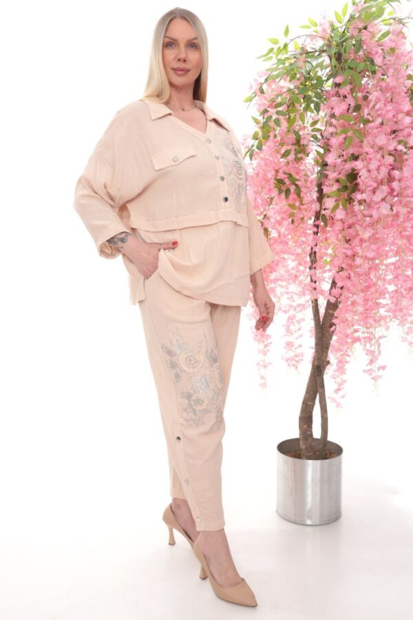 Artisanal Floral Embellished Co-ord Set