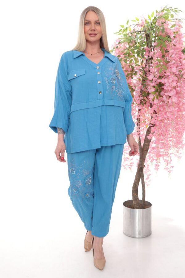 Artisanal Floral Embellished Co-ord Set