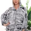 Urban Newspaper Print Loungewear Set
