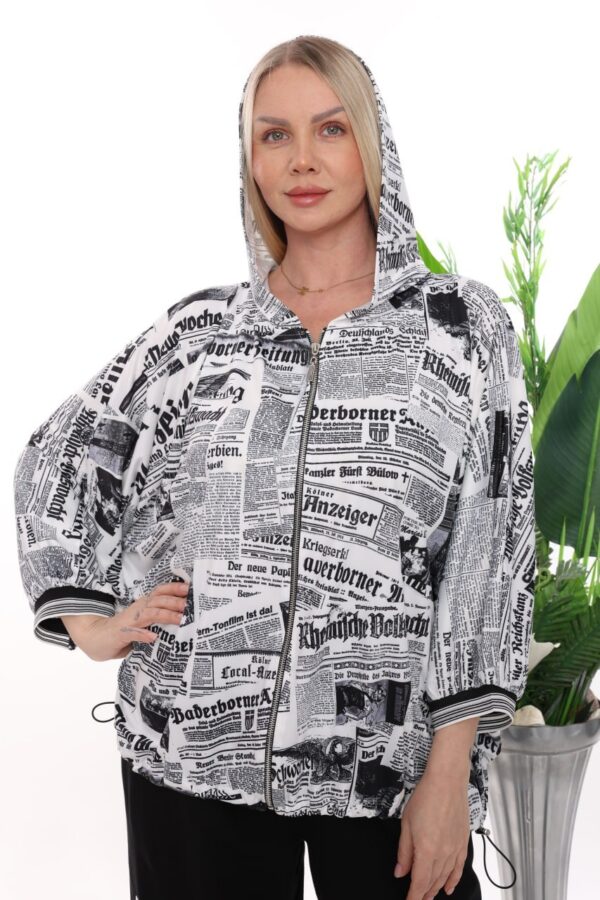 Urban Newspaper Print Loungewear Set
