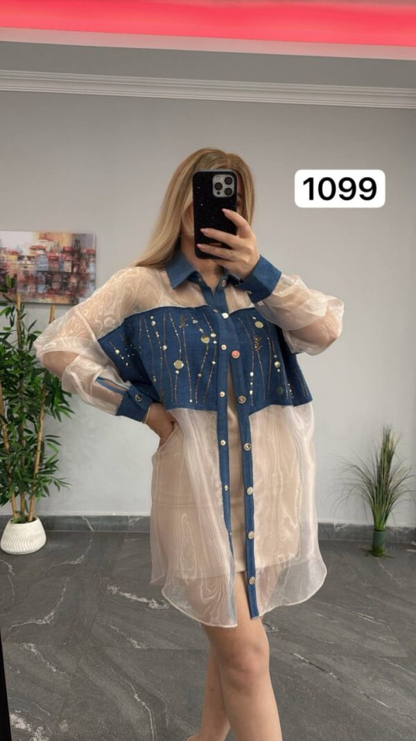 file_2880.jpg Two-Piece Mini Dress and Sheer Denim Jacket Set