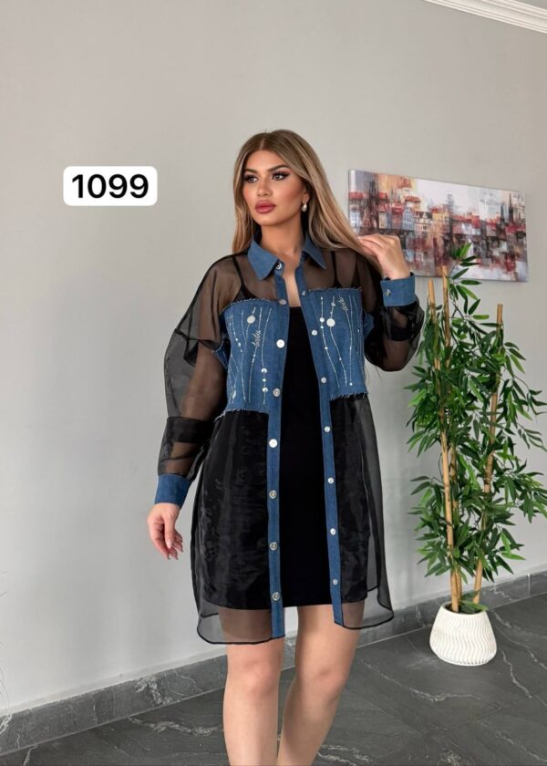 file_2881.jpg Two-Piece Mini Dress and Sheer Denim Jacket Set