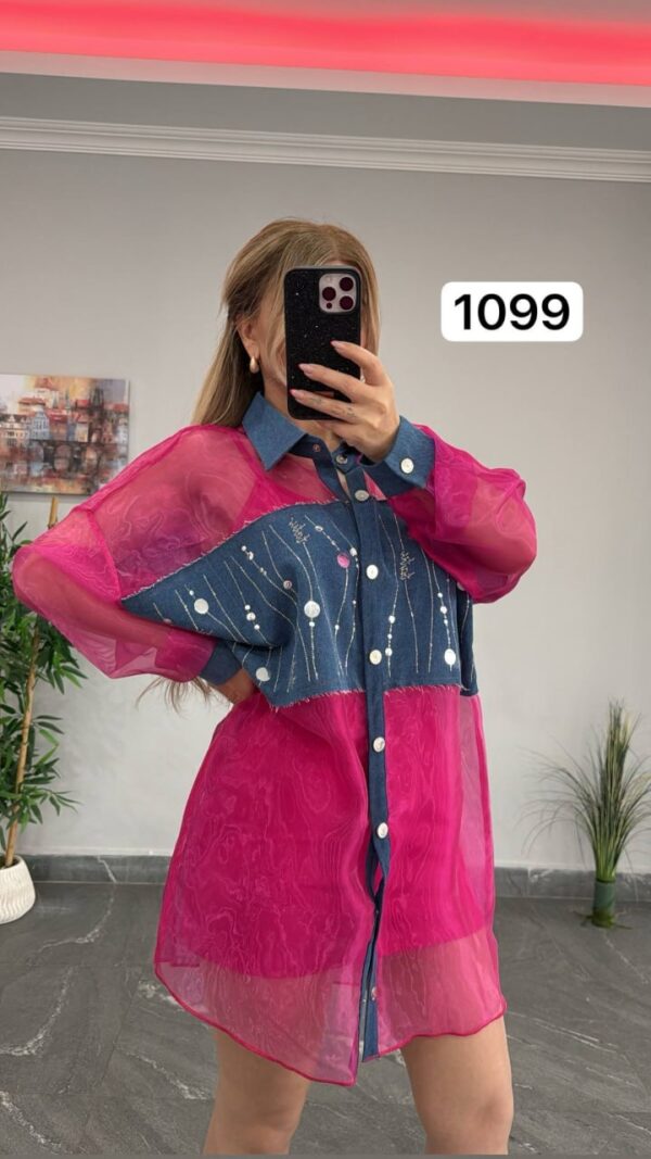 file_2890.jpg Two-Piece Mini Dress and Sheer Denim Jacket Set