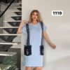 Women's Black Denim Accented Tunic Dress