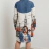 Contrast Denim London Print Shirt Dress