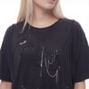 Star & Chain Embellished Washed T-Shirt
