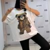 file_3098.jpg Embellished Leopard Bear Graphic Oversized Top