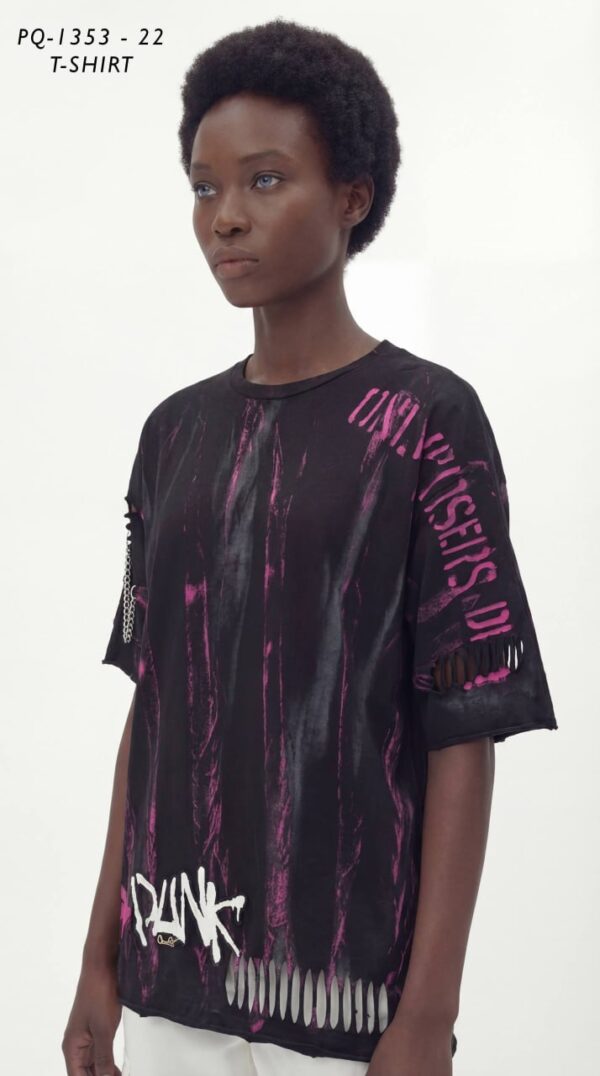 Punk Rock Distressed Graffiti T-Shirt