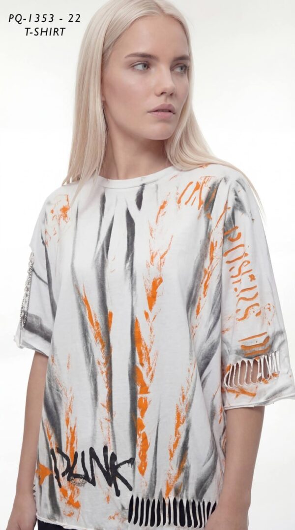 Punk Rock Distressed Graffiti T-Shirt