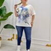 Wholesale Embellished Butterfly & Floral Print T-Shirt