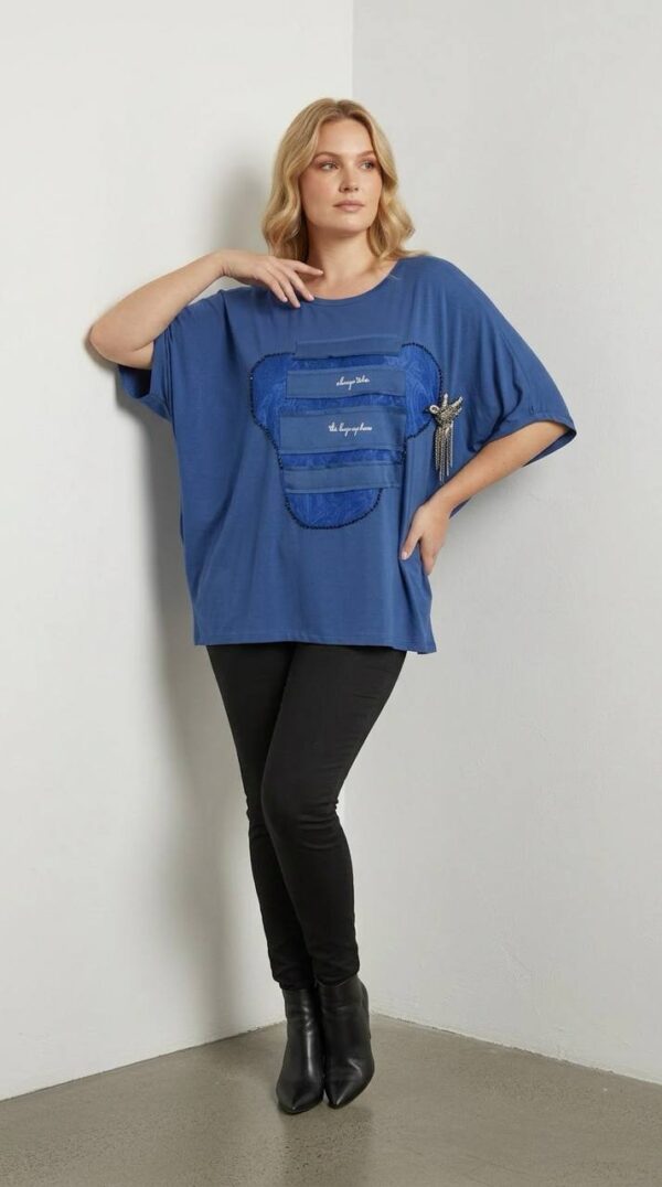 file_3270.jpg Embellished Patch Detail Oversized Blouse