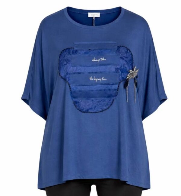 file_3273.jpg Embellished Patch Detail Oversized Blouse