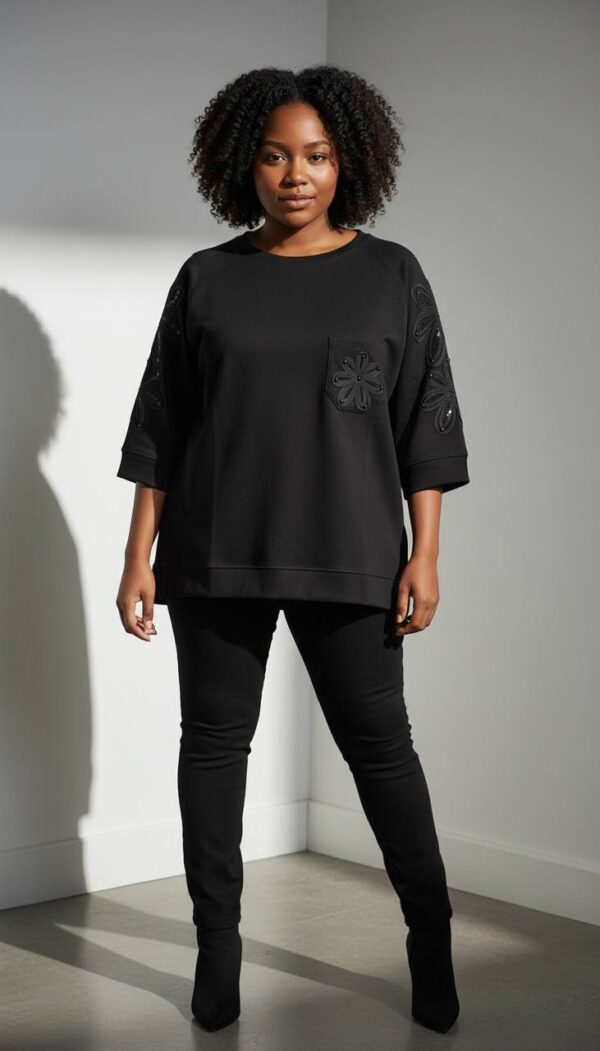 file_3282.jpg Embellished Floral Appliqué Knit Top