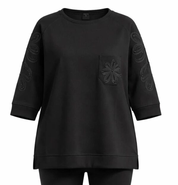 file_3298.jpg Embellished Floral Appliqué Knit Top