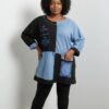 Embellished Color-Block Patchwork Tunic
