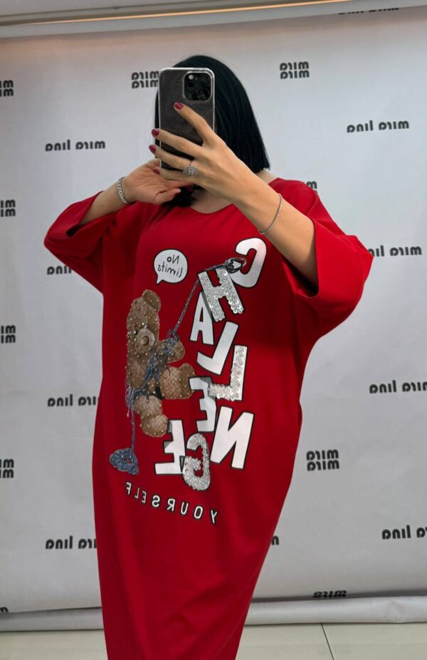 260031 MİRALİNA Cotton Dress Big Size