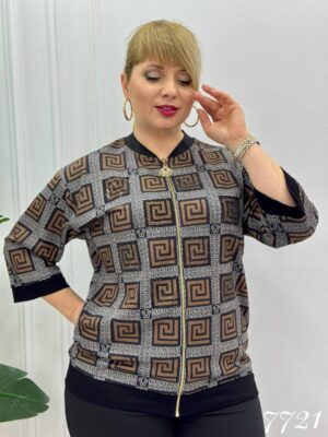7721LABELLA Big size Pattern Blouse