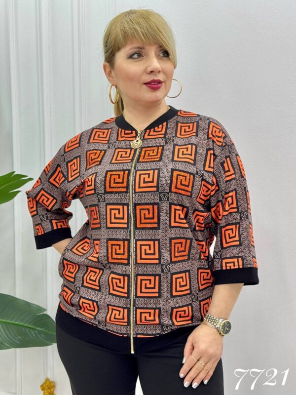 7721LABELLA Big size Pattern Blouse
