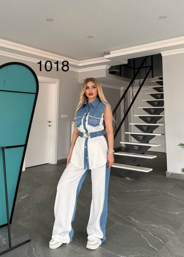 1018TATU Top and down Denim Cotton Small size