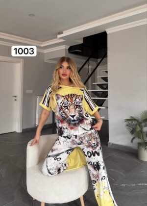 1003TATU Leopard Pattern Top And Down