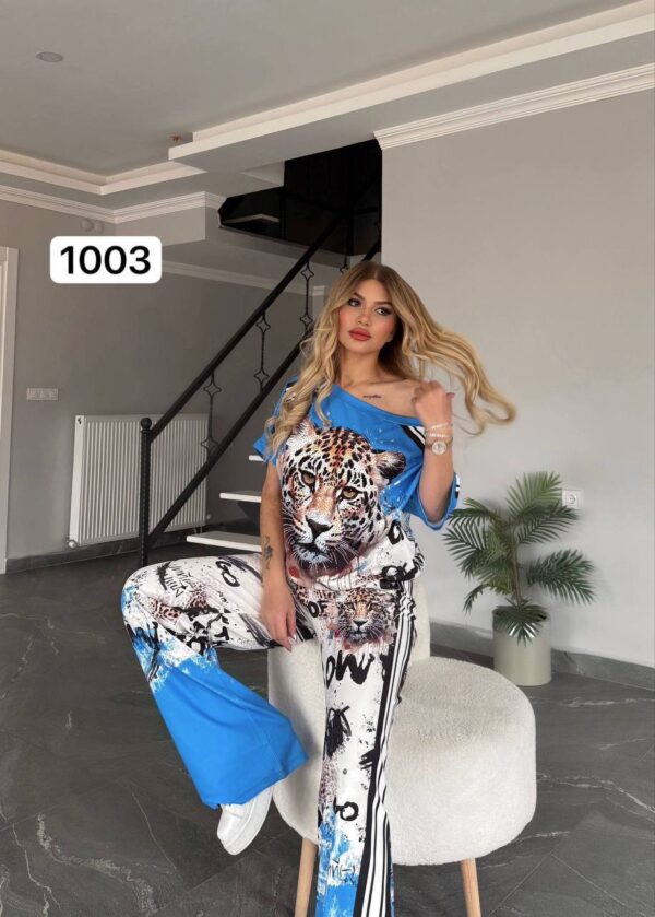 1003TATU Leopard Pattern Top And Down