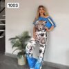 1003TATU Leopard Pattern Top And Down